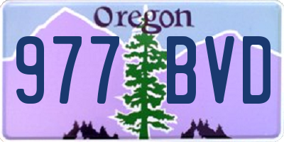 OR license plate 977BVD