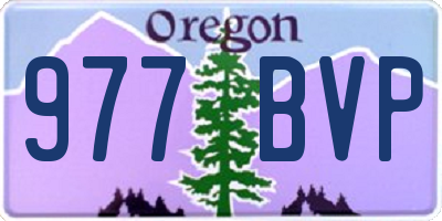 OR license plate 977BVP