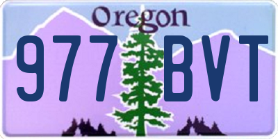 OR license plate 977BVT