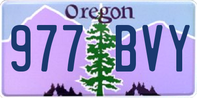 OR license plate 977BVY
