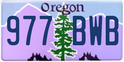 OR license plate 977BWB