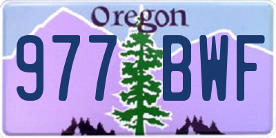 OR license plate 977BWF