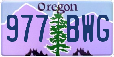 OR license plate 977BWG