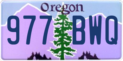 OR license plate 977BWQ