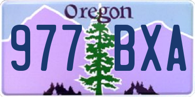 OR license plate 977BXA