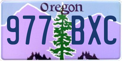 OR license plate 977BXC