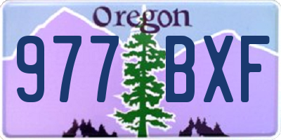 OR license plate 977BXF