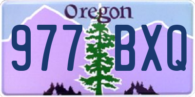 OR license plate 977BXQ