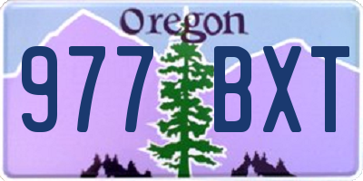 OR license plate 977BXT