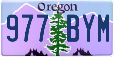OR license plate 977BYM