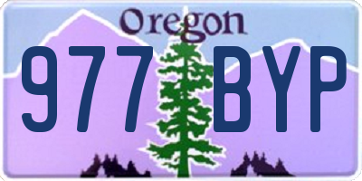 OR license plate 977BYP