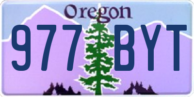 OR license plate 977BYT