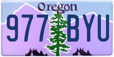 OR license plate 977BYU