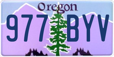OR license plate 977BYV
