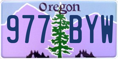OR license plate 977BYW