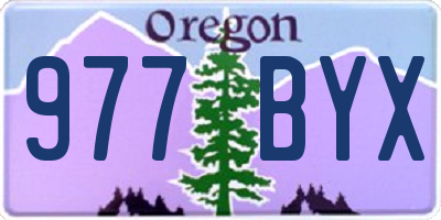 OR license plate 977BYX