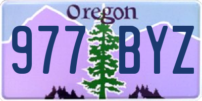 OR license plate 977BYZ