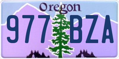 OR license plate 977BZA