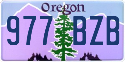 OR license plate 977BZB