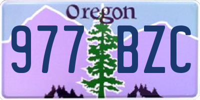 OR license plate 977BZC