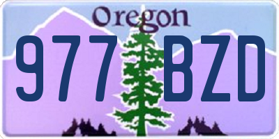 OR license plate 977BZD