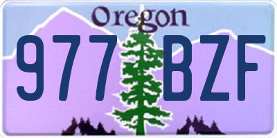 OR license plate 977BZF