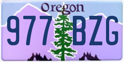 OR license plate 977BZG