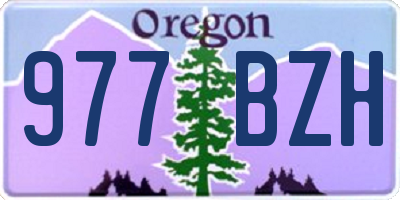 OR license plate 977BZH