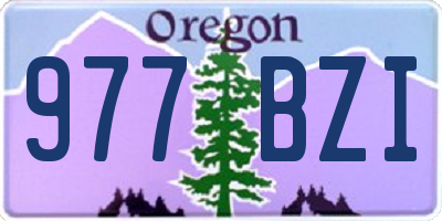 OR license plate 977BZI