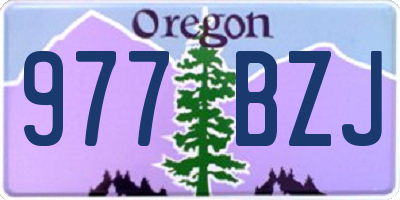 OR license plate 977BZJ