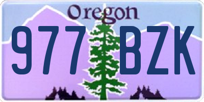 OR license plate 977BZK