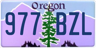 OR license plate 977BZL