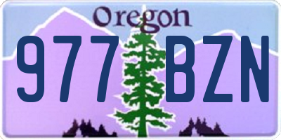 OR license plate 977BZN