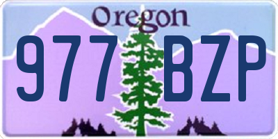 OR license plate 977BZP