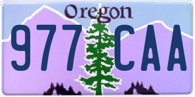 OR license plate 977CAA