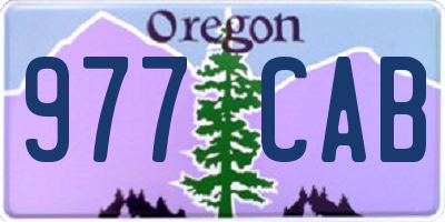 OR license plate 977CAB