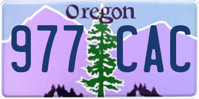 OR license plate 977CAC