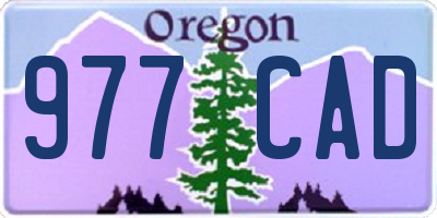 OR license plate 977CAD