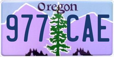 OR license plate 977CAE