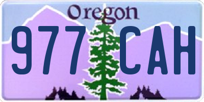 OR license plate 977CAH