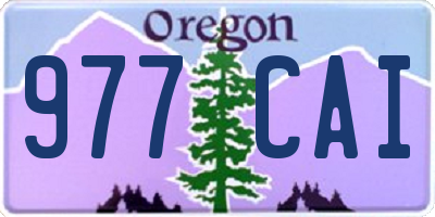OR license plate 977CAI