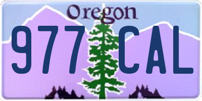 OR license plate 977CAL