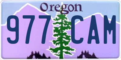 OR license plate 977CAM