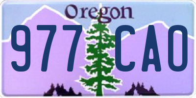 OR license plate 977CAO