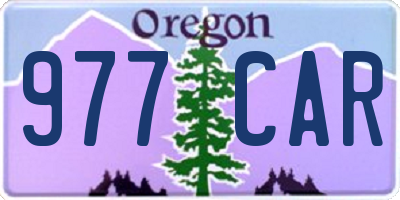 OR license plate 977CAR