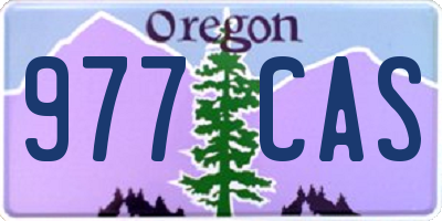 OR license plate 977CAS