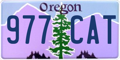 OR license plate 977CAT