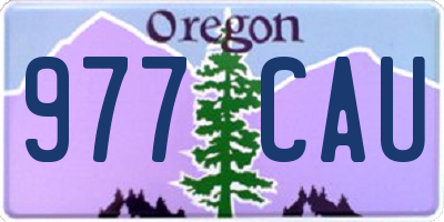 OR license plate 977CAU