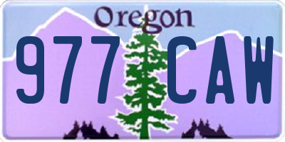 OR license plate 977CAW