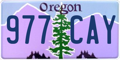 OR license plate 977CAY